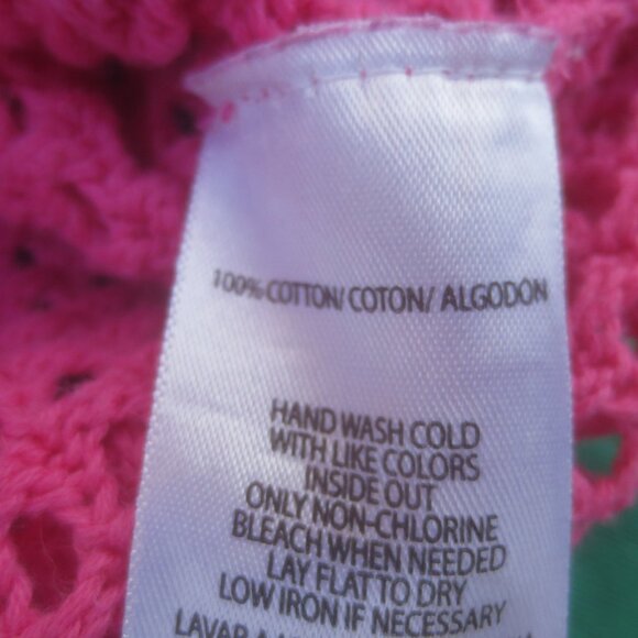 Calvin Klein Pink 100% Cotton Knit Style Women's Pullover Short Body Sweater - Picture 9 of 13